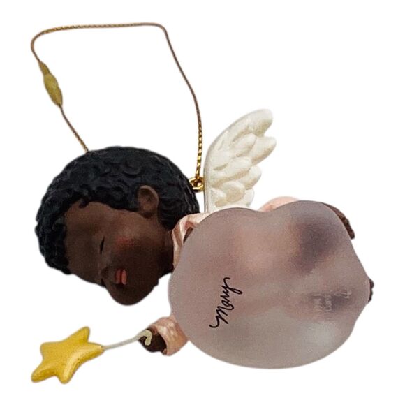Hallmark Ornament Mary’s Angels African American Baby Jasmine Holding Star 2in - Picture 3 of 5